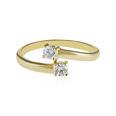 9K Flawless (F) Diamond Gold Ring (LUCENT DIAMONDS)