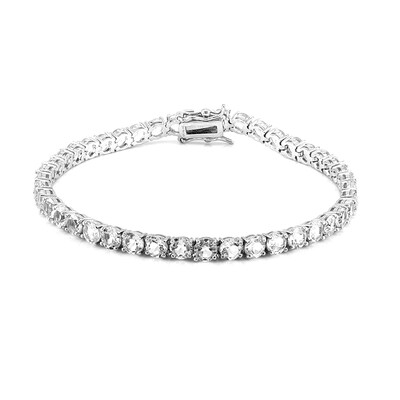 White Topaz Silver Bracelet