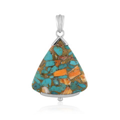 Multi Gem Silver Pendant