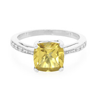 Champagne Quartz Silver Ring