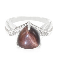 Red Tiger´s Eye Silver Ring