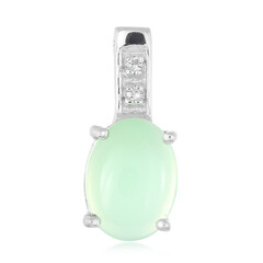 Imperial Chrysoprase Silver Pendant