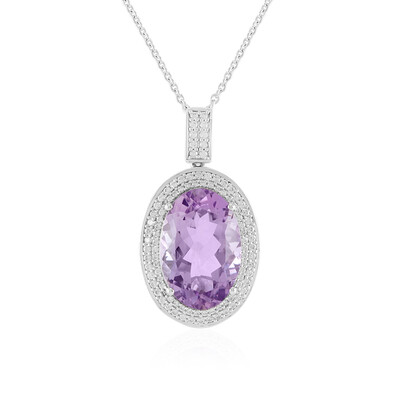 Rose de France Amethyst Silver Necklace