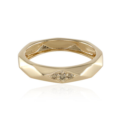 9K I3 Champagne Diamond Gold Ring (de Melo)
