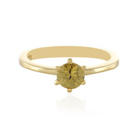 Yellow Zircon Silver Ring