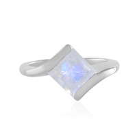 Rainbow Moonstone Silver Ring