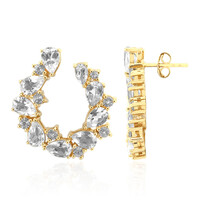 White Topaz Silver Earrings