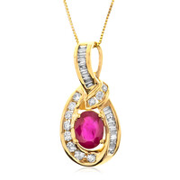 14K Mozambique Ruby Gold Necklace (CIRARI)