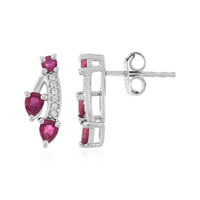 Madagascar Ruby Silver Earrings