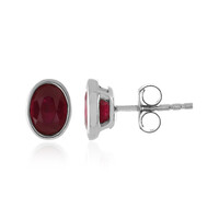 Madagascar Ruby Silver Earrings