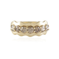 9K I2 Champagne Diamond Gold Ring (de Melo)