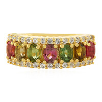 Fancy Tourmaline Silver Ring