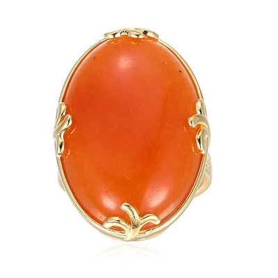 Red Aventurine Silver Ring
