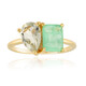 Green Amethyst Silver Ring