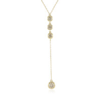 9K I2 Champagne Diamond Gold Necklace (de Melo)