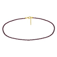 Indian Garnet Silver Necklace