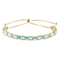 Blue Apatite Silver Bracelet