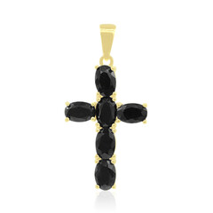 Black Sapphire Silver Pendant