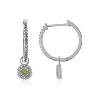 Russian Demantoid Silver Earrings