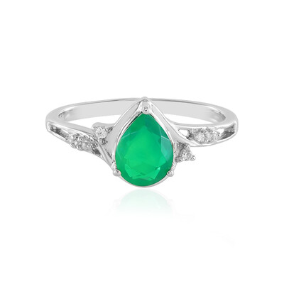 Green Ethopian Opal Silver Ring