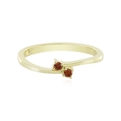 9K I4 Red Diamond Gold Ring