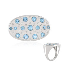 Swiss Blue Topaz Silver Ring (de Melo)