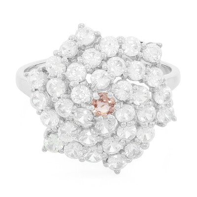 Padparadscha Sapphire Silver Ring