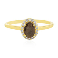 Chocolate Sapphire Silver Ring