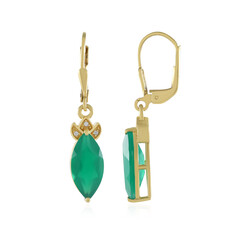 Green Onyx Silver Earrings