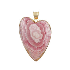 Rhodochrosite Silver Pendant (Bali Barong)