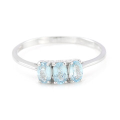 Cuprian Tourmaline Silver Ring