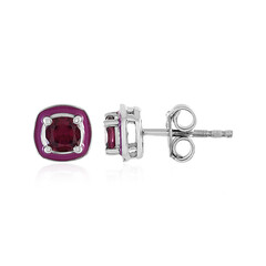 Rhodolite Silver Earrings