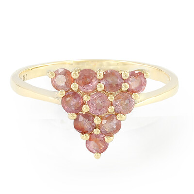 18K Unheated Padparadscha Sapphire Gold Ring (AMAYANI)