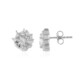 White Topaz Silver Earrings