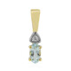 9K Nigerian Mint Green Beryl Gold Pendant