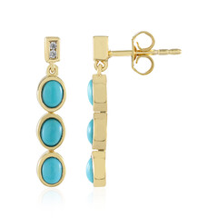 Sleeping Beauty Turquoise Silver Earrings