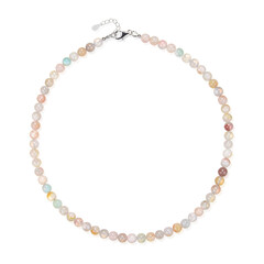 CHERRY BLOSSOM AGATE Silver Necklace