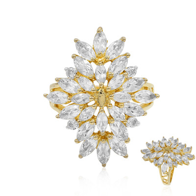 White Topaz Silver Ring