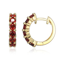 Mozambique Garnet Silver Earrings