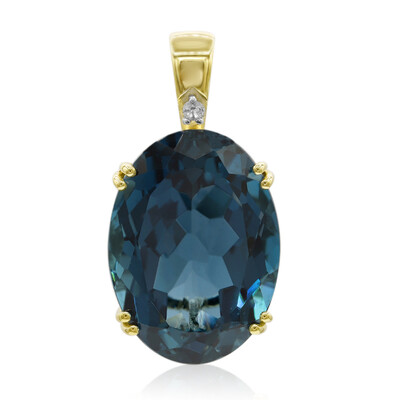9K London Blue Topaz Gold Pendant (Tenner Diniz)