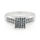Fancy Diamond Silver Ring