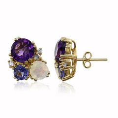Zambian Amethyst Silver Earrings