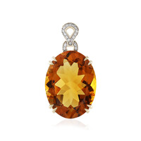 9K Madeira Citrine Gold Pendant