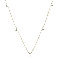 9K I2 Sky Blue Diamond Gold Necklace (de Melo)