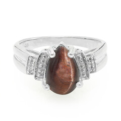 Red Tiger´s Eye Silver Ring