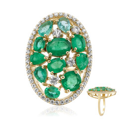 9K Zambian Emerald Gold Ring