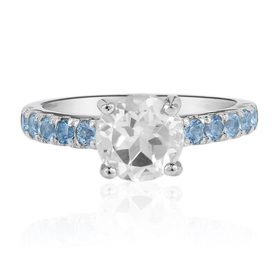 White Topaz Silver Ring