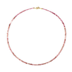 Strawberry Quartz Silver Necklace