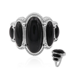 Black Onyx Silver Ring