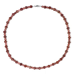 Strawberry Quartz Silver Necklace